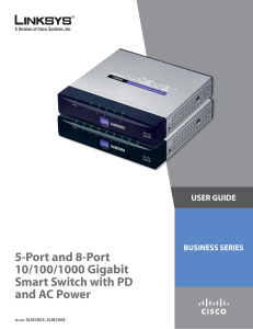 5-Port and 8-Port 10/100/1000 Gigabit Smart Switch with PD and AC Power