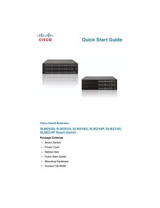 Quick Start Guide  SLM2048, SLM2024, SLM248G, SLM248P, SLM224G, SLM224P