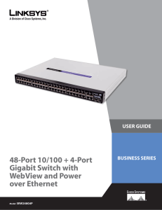 48-Port 10/100 + 4-Port Gigabit Switch with WebView and Power over Ethernet