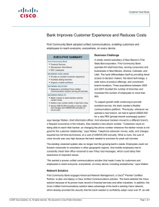 Bank Improves Customer Experience and Reduces Costs