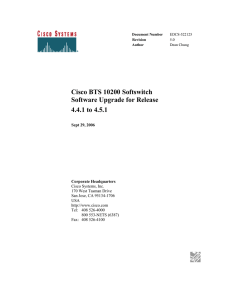 Cisco BTS 10200 Softswitch Software Upgrade for Release 4.4.1 to 4.5.1