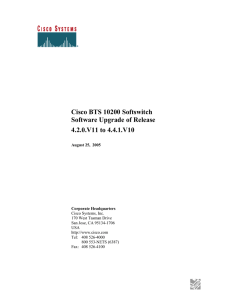 Cisco BTS 10200 Softswitch Software Upgrade of Release 4.2.0.V11 to 4.4.1.V10