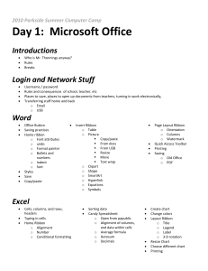 Day 1:  Microsoft Office  Introductions Login and Network Stuff
