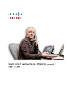 Cisco Smart CallConnector Operator  User Guide (Version 2.1)