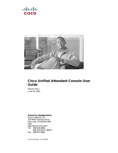 Cisco Unified Attendant Console User Guide