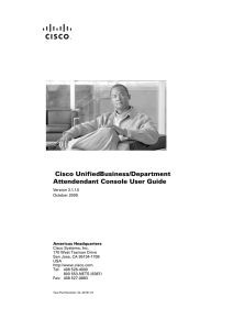 Cisco UnifiedBusiness/Department Attendendant Console User Guide