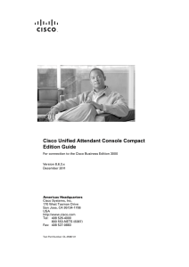 Cisco Unified Attendant Console Compact Edition Guide