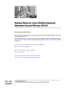 Cisco Unified Enterprise Attendant Console