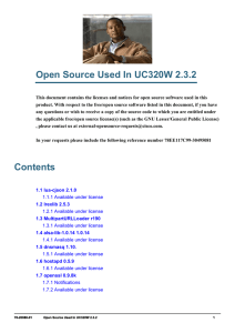 Open Source Used In UC320W 2.3.2