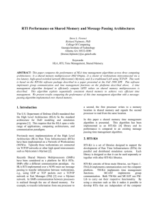 RTI Performance on Shared Memory and Message Passing Architectures