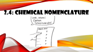 2.4: CHEMICAL NOMENCLATURE