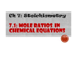 7.1: Mole Ratios  in Chemical Equations