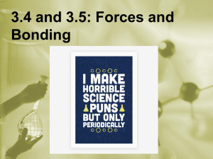 3.4 and 3.5: Forces and Bonding