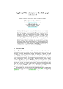 Applying DAC principles to the RDF graph data model Sabrina Kirrane