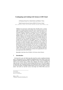 Cataloguing and Linking Life Sciences LOD Cloud