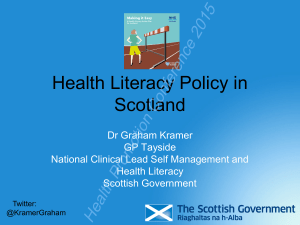 Health Literacy Policy in Scotland
