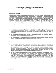 Crafton Hills College Curriculum Committee Policies and Procedures