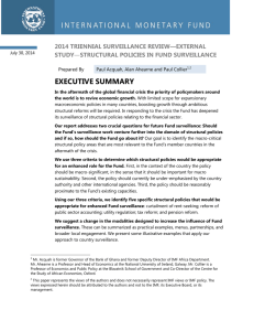 EXECUTIVE SUMMARY 2014 TRIENNIAL SURVEILLANCE REVIEW—EXTERNAL STUDY Prepared By