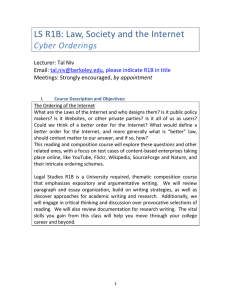 LS R1B: Law, Society and the Internet Cyber Orderings