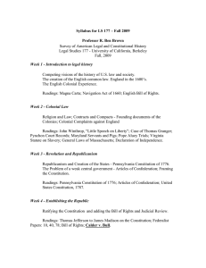 Syllabus for LS 177 – Fall 2009 Professor R. Ben Brown