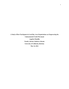 A Study of How Participants in Local Bay Area Organizations... Undocumented Youth Movement