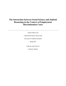 The Interaction between Social Science and Judicial Discrimination Cases