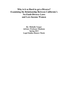 Why is it so Hard to get a Divorce? No-Fault-Divorce Laws