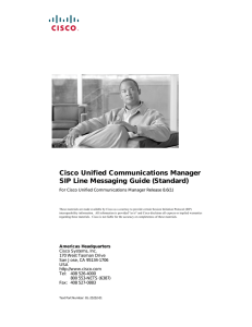 Cisco Unified Communications Manager SIP Line Messaging Guide (Standard)