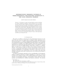 REPRESENTATION THEORETIC PATTERNS IN THREE-DIMENSIONAL CRYO-ELECTRON MICROSCOPY II -