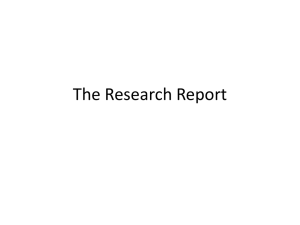 The Research Report