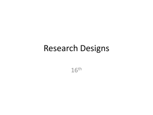 Research Designs 16 th