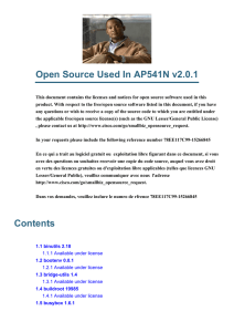 Open Source Used In AP541N v2.0.1