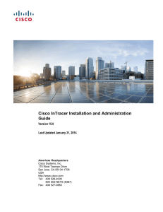 Cisco InTracer Installation and Administration Guide  Version 15.0