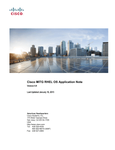 Cisco MITG RHEL OS Application Note  Version 5.9