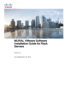 MURAL VMware Software Installation Guide for Rack Servers Version 3.5