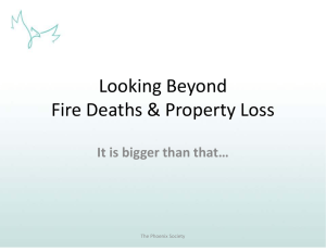 Looking Beyond Fire Deaths &amp; Property Loss It is bigger than that…
