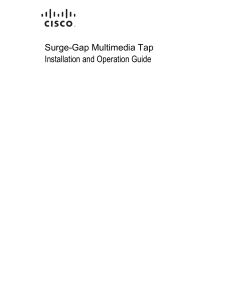 Surge-Gap Multimedia Tap Installation and Operation Guide