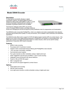 Model D9040 Encoder  Description