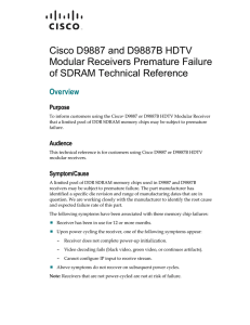Cisco D9887 and D9887B HDTV Modular Receivers Premature Failure Overview