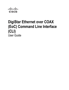 DigiStar Ethernet over COAX (EoC) Command Line Interface (CLI)