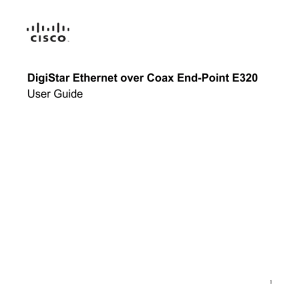 DigiStar Ethernet over Coax End-Point E320 User Guide  1