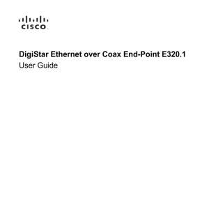 DigiStar Ethernet over Coax End-Point E320.1 User Guide