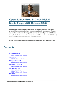 Open Source Used In Cisco Digital Media Player 4310 Release 5.3.6