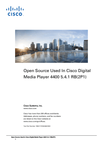 Open Source Used In Cisco Digital Media Player 4400 5.4.1 RB(2P1)