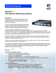 Phoenix™ - HFC Network Monitoring Gateway Network Management Description