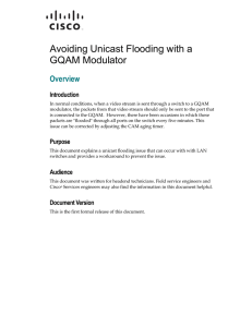 Avoiding Unicast Flooding with a GQAM Modulator Overview Introduction