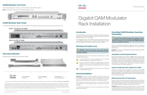 Gigabit QAM Modulator Rack Installation Introduction Controlling GQAM Modulator Operating