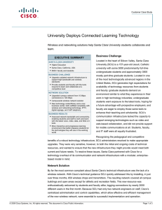University Deploys Connected Learning Technology learn. Business Challenge