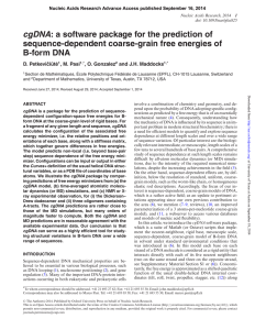 cgDNA : a software package for the prediction of B-form DNA