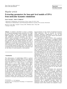 Regular article Extracting parameters for base-pair level models of DNA